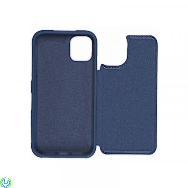 iPhone 11 Pro Max PU läder Kickstand fodral blå, PU Leather Back Flip Kickstand Card Case Blue For iPhone 11 Pro Max, iPhone 11 