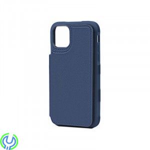 iPhone 11 Pro Max PU läder Kickstand fodral blå, PU Leather Back Flip Kickstand Card Case Blue For iPhone 11 Pro Max, iPhone 11 