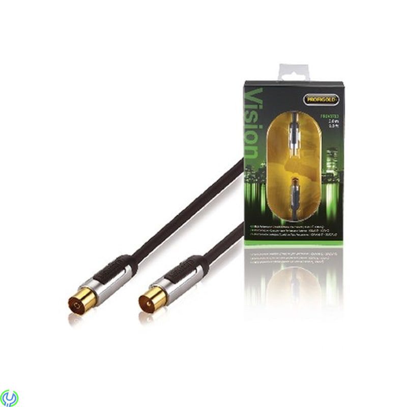 Profigold-Koaxialkabel Hane - Hona 3.00 m, Profigold-Koaxialkabel Koax Hane - Koax Hona Rak 3.00 m, MellandagsRea, , Profigold