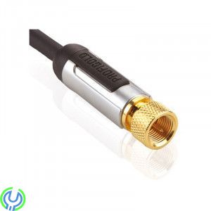 Profigold - Satellit kabel 2m, AT-teknologi hjälper till att minska störningar för en skarpare, tydligare videobild., Kabel & Ko