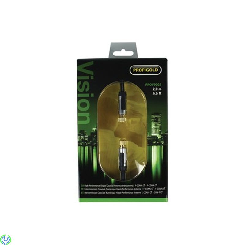 Profigold - Satellit kabel 2m, AT-teknologi hjälper till att minska störningar för en skarpare, tydligare videobild., Kabel & Ko