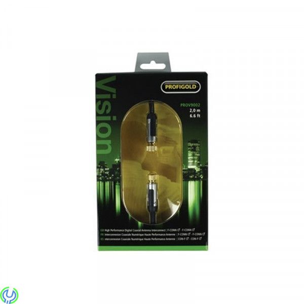 Profigold - Satellit kabel 2m, AT-teknologi hjälper till att minska störningar för en skarpare, tydligare videobild., Kabel & Ko