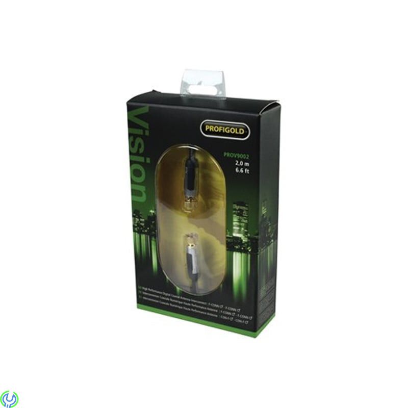 Profigold - Satellit kabel 2m, AT-teknologi hjälper till att minska störningar för en skarpare, tydligare videobild., Kabel & Ko