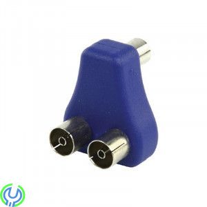 VIDEOKOPPLARE HANE - 2x HONA, Koax hane - 2x koax hona coupler med nickelpläterade anslutningar., Vägguttag, , HQ