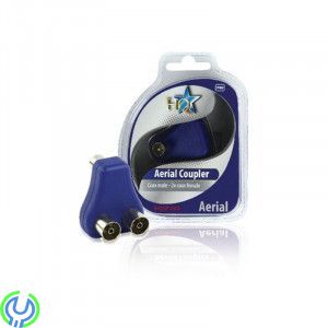 VIDEOKOPPLARE HANE - 2x HONA, Koax hane - 2x koax hona coupler med nickelpläterade anslutningar., Vägguttag, , HQ