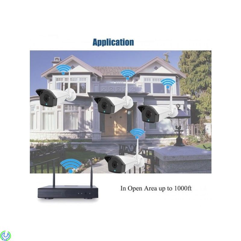Övervakningssystem Trådlöst kit NVR-K440, Ett komplett trådlöst övervakningssystem, med 4st 4.0MP kameror, Hem & Hushåll, , Elgr