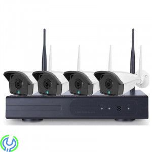 Övervakningssystem Trådlöst kit NVR-K440, Ett komplett trådlöst övervakningssystem, med 4st 4.0MP kameror, Hem & Hushåll, , Elgr
