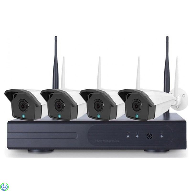 Övervakningssystem Trådlöst kit NVR-K440, Ett komplett trådlöst övervakningssystem, med 4st 4.0MP kameror, Hem & Hushåll, , Elgr