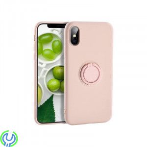 Mjuk silikonfodral för iPhone 11 Pro Max, rosa, Mjuk silikonfodral för iPhone 11 Pro Max med magnetisk ring hållare.


, iPho