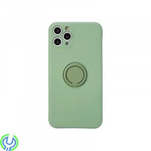 Mjuk silikonfodral för iPhone 11Pro Max, Grön, Mjuk silikonfodral för iPhone 11 Pro Max med stand magnetisk ring hållare., iPhon