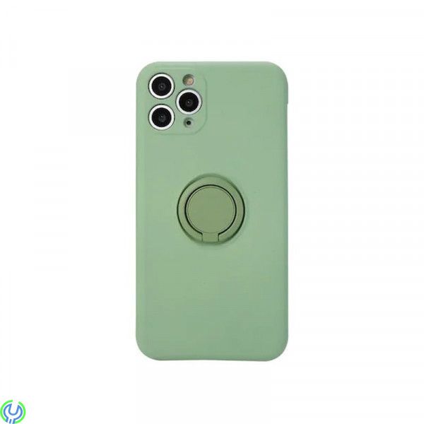 Mjuk silikonfodral för iPhone 11Pro Max, Grön, Mjuk silikonfodral för iPhone 11 Pro Max med stand magnetisk ring hållare., iPhon