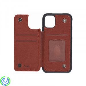 iPhone 11 Pro Max läder fodral brun, PU Leather Back Flip Kickstand Card Case Brown For iPhone 11 Pro Max


, iPhone 11 model
