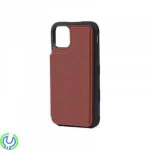 iPhone 11 Pro Max läder fodral brun, PU Leather Back Flip Kickstand Card Case Brown For iPhone 11 Pro Max


, iPhone 11 model