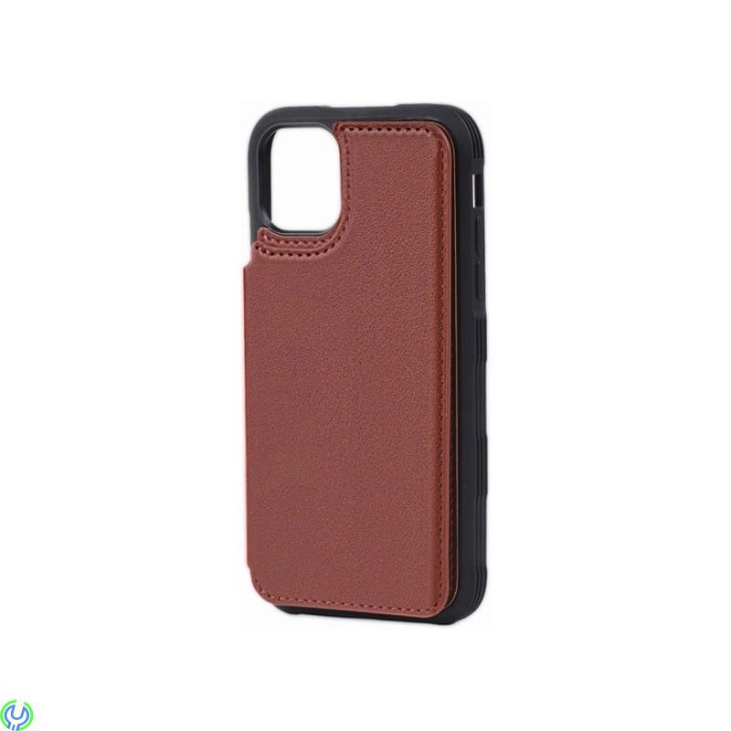 iPhone 11 Pro Max läder fodral brun, PU Leather Back Flip Kickstand Card Case Brown For iPhone 11 Pro Max


, iPhone 11 model