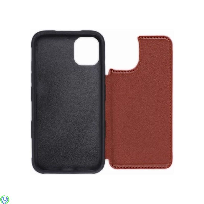 iPhone 11 Pro Max läder fodral brun, PU Leather Back Flip Kickstand Card Case Brown For iPhone 11 Pro Max


, iPhone 11 model
