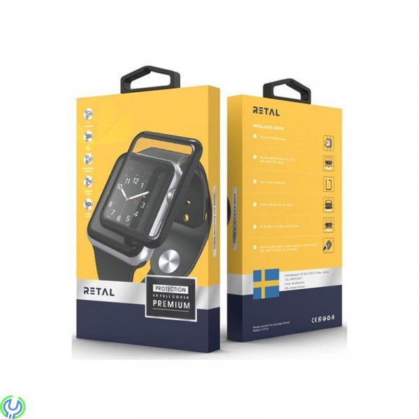 iWatch 42mm Heltäckande Glas med Easy Applikator, iWatch 42mm 3D Heltäckande HD PMMA Premium Glas med Easy Applikator, Apple Wat