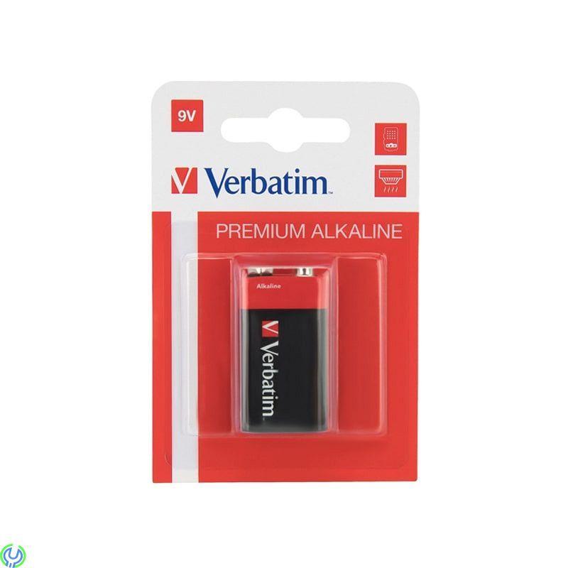 Verbatim batteri, 9V/6LR61, Alkaliskt, 1-pack, Verbatim batteri, 9V/6LR61, Alkaliskt, 1-pack, Alkaliska Batterier, , Verbatim