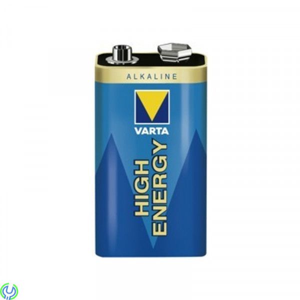 VARTA - HIGH ENERGY 6LR61-BATTERI, Varta nr: 4922 Spänning: 9.0 Volt Typ: Alkaliskt, Alkaliska Batterier, , Varta