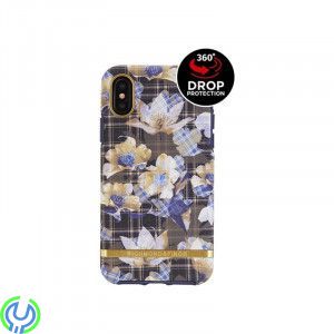 Richmond & Finch FLORAL CHECKED, IPHONE X/XS, Vårt skotskrutigt blommiga skal är krispigt vackert med silkeslent mönster., iPhon