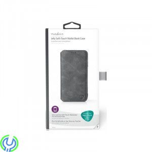 iPhone 7/8 Plus Soft-Touch Plånboksfodral, Soft-Touch Plånboksfodral med Formbar Gel för iPhone 7/8 Plus, Svart, Mobilskal/ Ladd