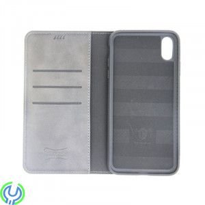 IPHONE XS MAX ÄKTA LÄDERVÄSKA SVART, IPHONE XS MAX ÄKTA LÄDERVÄSKA SVART, iPhone X modeller, , Elgruvan