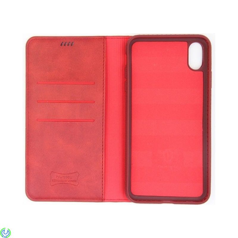 IPHONE XS MAX ÄKTA LÄDERVÄSKA MÖRK RÖD, IPHONE XS MAX ÄKTA LÄDERVÄSKA MÖRK RÖD, IPHONE XS MAX, , Elgruvan
