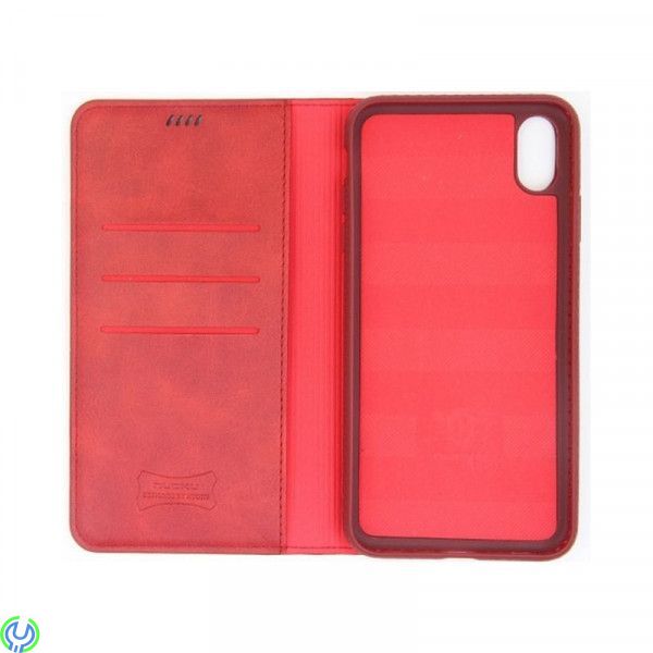 IPHONE XS MAX ÄKTA LÄDERVÄSKA MÖRK RÖD, IPHONE XS MAX ÄKTA LÄDERVÄSKA MÖRK RÖD, IPHONE XS MAX, , Elgruvan