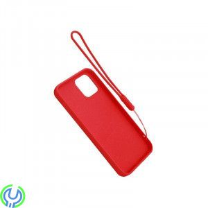 iPhone 12 Mini mjukt silikonskal magnetiskt Röd, iPhone 12 Mini mjukt flytande silikonfodral röd med magnetiskt hållare., iPhone