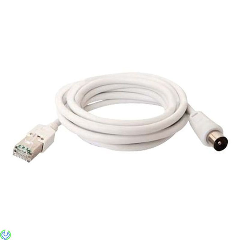 Catline balun transform TVB-01 RJ45-hane till IEC-hane 2m, Televes TVB-01 RJ45-hane till IEC-hane 2m TV över CAT-kabel, Hem & Hu