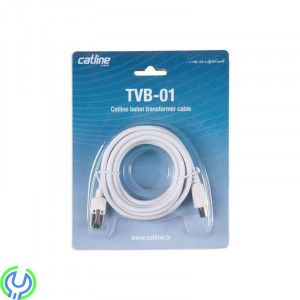 Catline balun transform TVB-01 RJ45-hane till IEC-hane 2m, Televes TVB-01 RJ45-hane till IEC-hane 2m TV över CAT-kabel, Hem & Hu