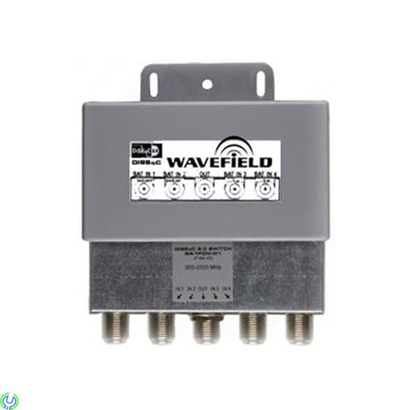WAVEFIELD 4 väg DISEqC  Switch 2.0, S4/1PCN-W1, Fungerar med Linux-baserade mottagare, 4-1 Switch, , WAVEFIELD