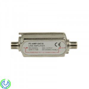 IN LINE-FÖRSTÄRKARE MED SLOPE -SAT, Denna förstärkare kan anslutas mellan parabol och satellitmottagare., SAT Förstärkare, , Kön