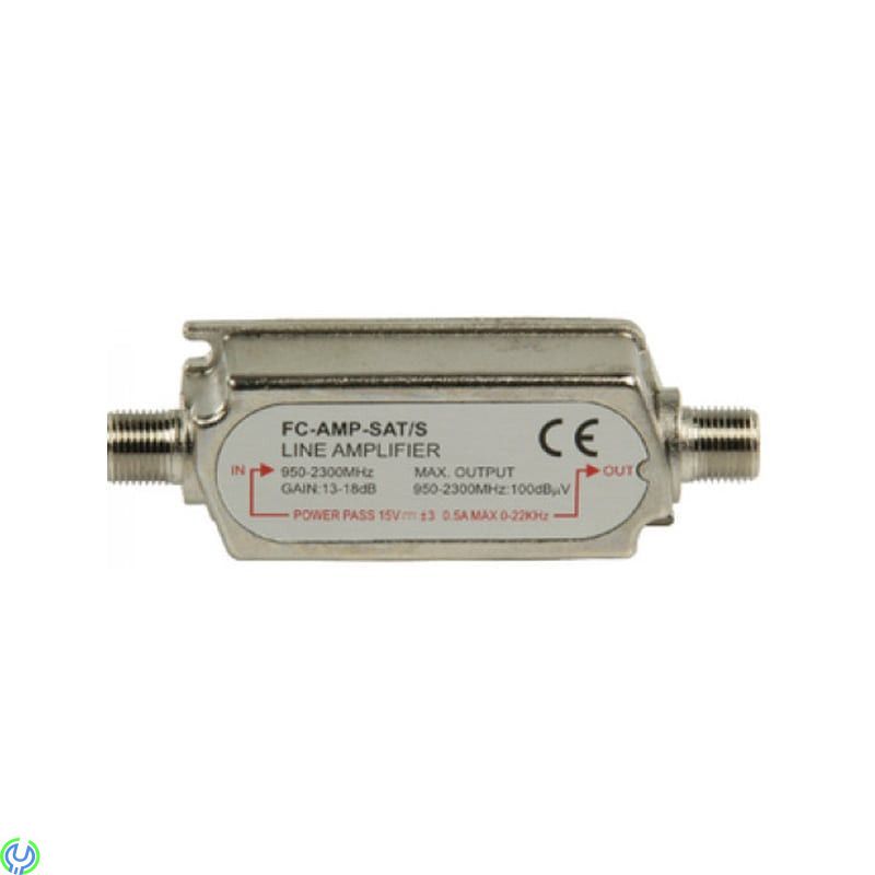 IN LINE-FÖRSTÄRKARE MED SLOPE -SAT, Denna förstärkare kan anslutas mellan parabol och satellitmottagare., SAT Förstärkare, , Kön