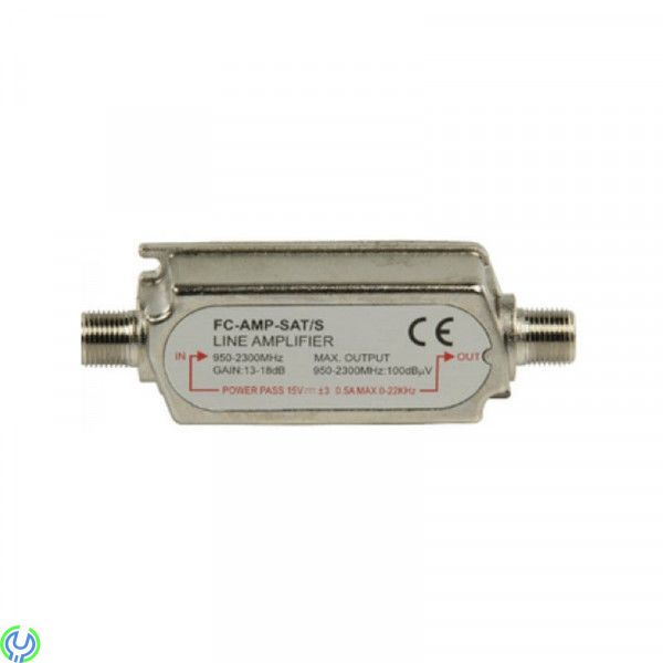 IN LINE-FÖRSTÄRKARE MED SLOPE -SAT, Denna förstärkare kan anslutas mellan parabol och satellitmottagare., SAT Förstärkare, , Kön