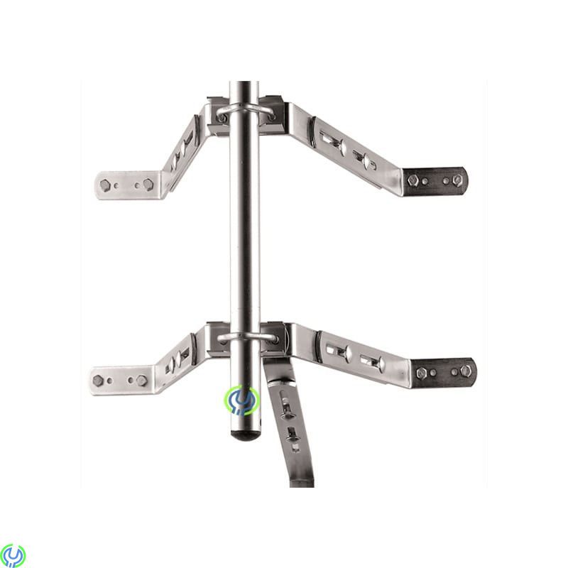 Väggfäste (VF-2550) Justerbart 25-45 cm x 2st med stöd arm, Utbyggnad För rör Ø38-50 mm, Nockfäste / Gavelfäste, , TELEVÉS