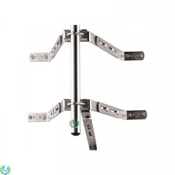 Väggfäste (VF-2550) Justerbart 25-45 cm x 2st med stöd arm, Utbyggnad För rör Ø38-50 mm, Nockfäste / Gavelfäste, , TELEVÉS