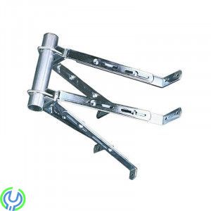 Väggfäste (VF-2550) Justerbart 25-45 cm x 2st med stöd arm, Utbyggnad För rör Ø38-50 mm, Nockfäste / Gavelfäste, , TELEVÉS