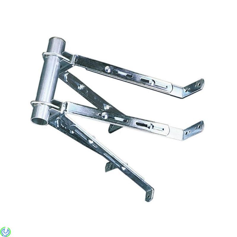 Väggfäste (VF-2550) Justerbart 25-45 cm x 2st med stöd arm, Utbyggnad För rör Ø38-50 mm, Nockfäste / Gavelfäste, , TELEVÉS