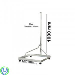 Markfäste 1m 48mm, 50x50cm, stål, Markstativ med stöd, Mycket stabilt.., Mark & Takfästen, , Elgruvan