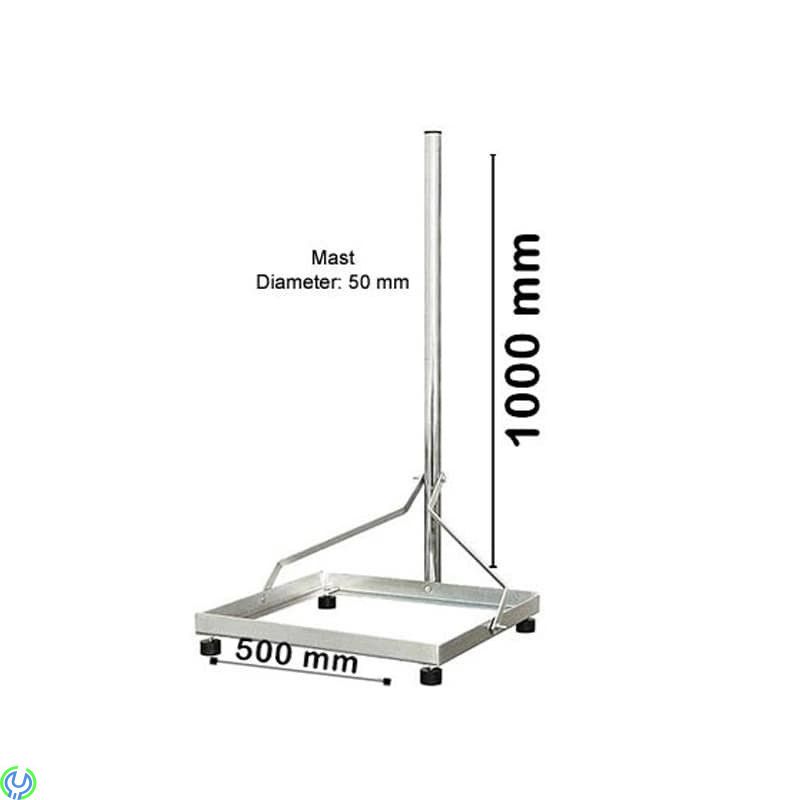 Markfäste 1m 48mm, 50x50cm, stål, Markstativ med stöd, Mycket stabilt.., Mark & Takfästen, , Elgruvan