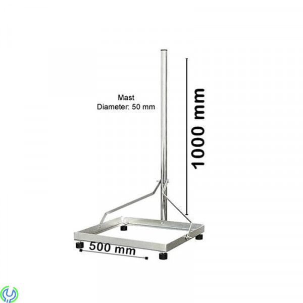 Markfäste 1m 48mm, 50x50cm, stål, Markstativ med stöd, Mycket stabilt.., Mark & Takfästen, , Elgruvan