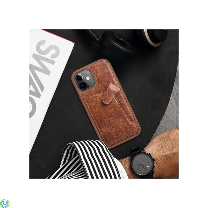 Nillkin Aoge Läderfodral För iPhone 12/12 Pro Brown, Nillkin Aoge Läderfodral, iPhone 12 modeller, , Nillkin
