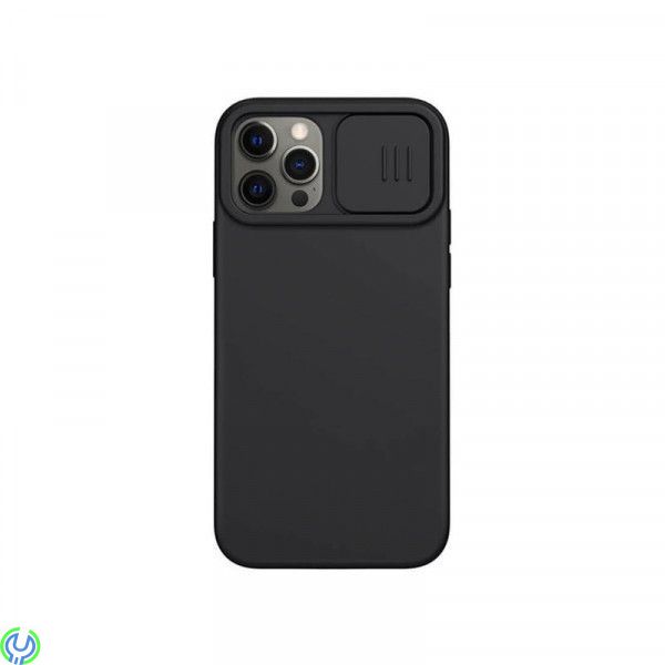 iPhone 12/12 Pro Nillkin CamShield Silicone Skal Svart, Nillkin CamShield Silky Silicone Skal För Apple iPhone 12/12 Pro Svart, 