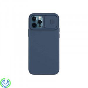iPhone 12/12 Pro Nillkin Cam Shield Silky Silicone Skal Blå, iPhone 12/12 Pro Nillkin Cam Shield Silky Silicone Skal Blå, iPhone