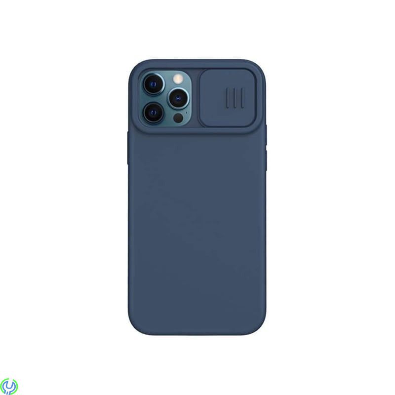 iPhone 12/12 Pro Nillkin Cam Shield Silky Silicone Skal Blå, iPhone 12/12 Pro Nillkin Cam Shield Silky Silicone Skal Blå, iPhone
