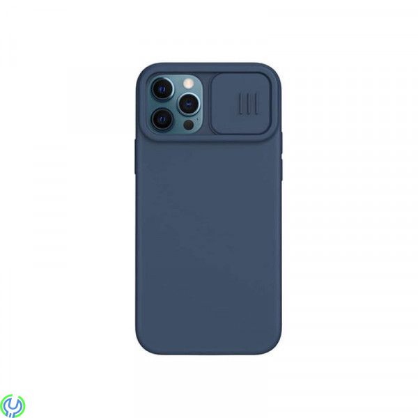 iPhone 12/12 Pro Nillkin Cam Shield Silky Silicone Skal Blå, iPhone 12/12 Pro Nillkin Cam Shield Silky Silicone Skal Blå, iPhone