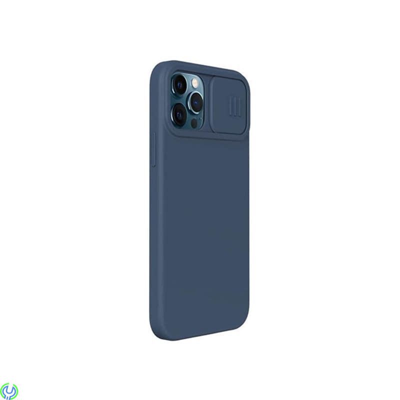iPhone 12/12 Pro Nillkin Cam Shield Silky Silicone Skal Blå, iPhone 12/12 Pro Nillkin Cam Shield Silky Silicone Skal Blå, iPhone