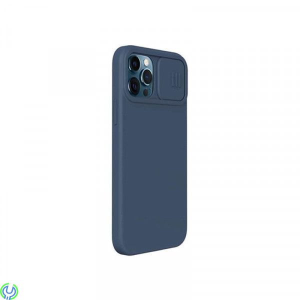 iPhone 12/12 Pro Nillkin Cam Shield Silky Silicone Skal Blå, iPhone 12/12 Pro Nillkin Cam Shield Silky Silicone Skal Blå, iPhone