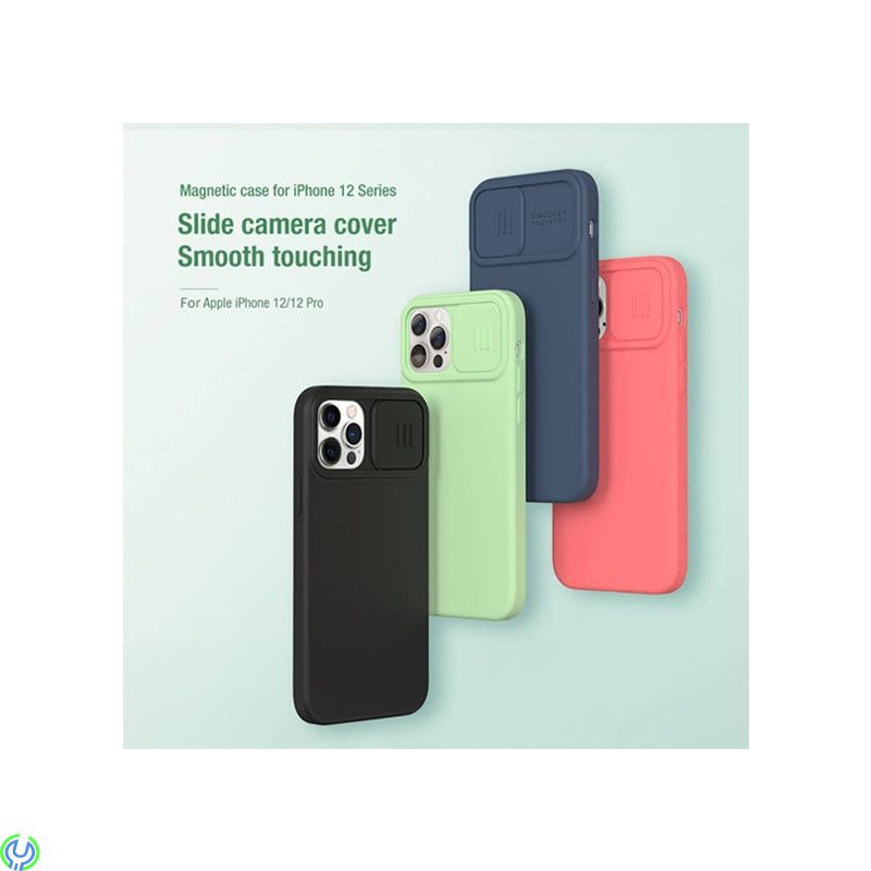 iPhone 12/12 Pro Nillkin CamShield Silky Silicone Skal Orange, Nillkin CamShield Silky Silicone Skal För Apple iPhone 12/12 Pro 