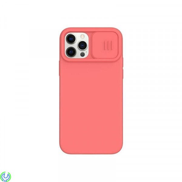 iPhone 12/12 Pro Nillkin CamShield Silky Magnetisk Silicone Skal Rosa, Nillkin CamShield Silky Magnetisk Silicone Skal För Apple